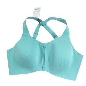 NWT Knix Bra Catalyst Front Zip Sports Bra Turquoise Blue Womens 6+